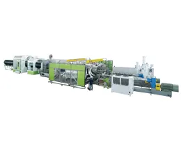 Horizontal Type Double Wall Corrugated Pipe Exttusion Line